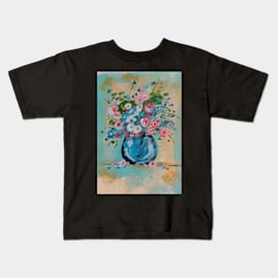 Blooms in Blue Kids T-Shirt